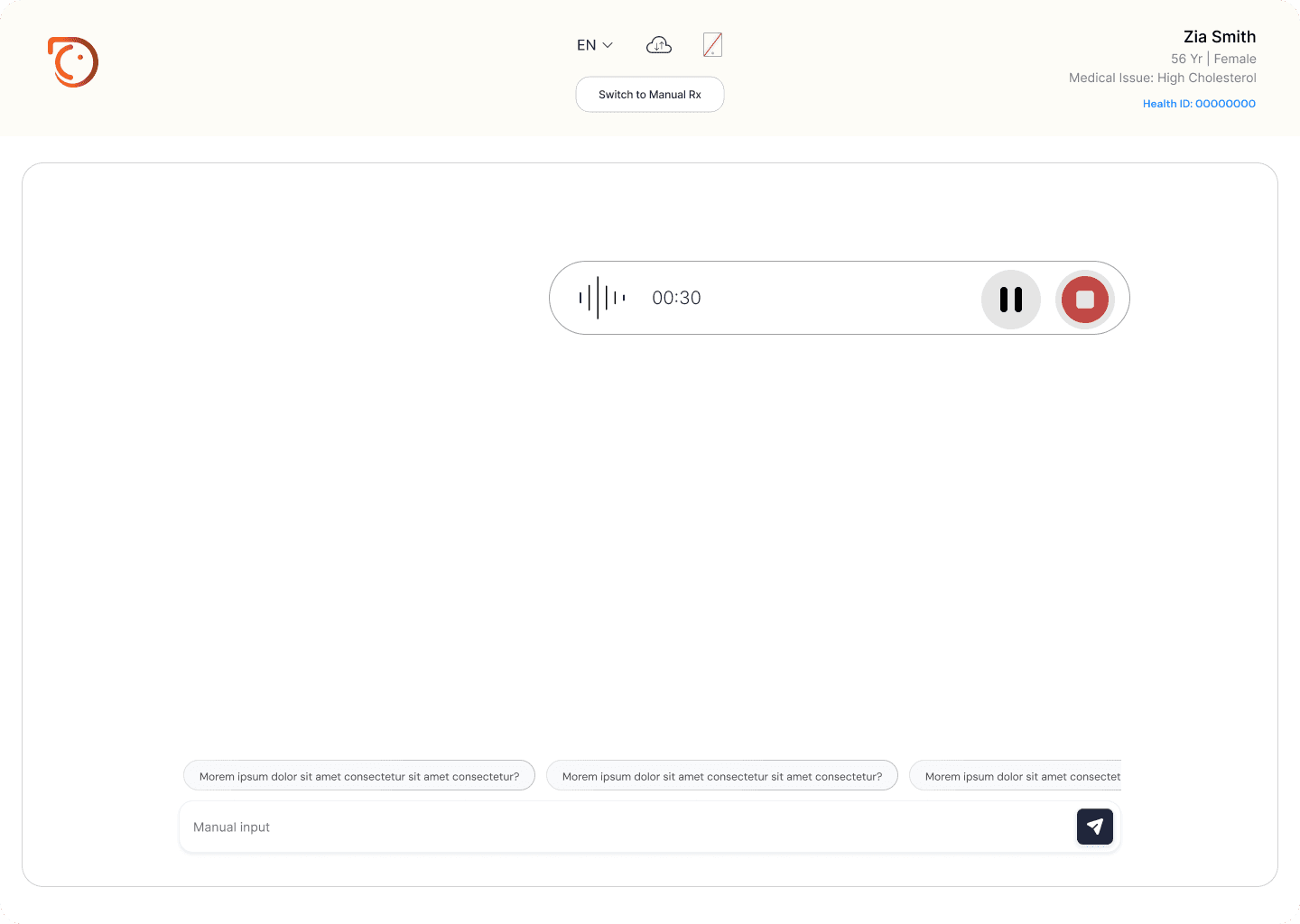 Adicare platform — AI Scribe